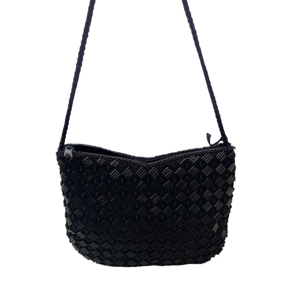 Magid Women's Black Beaded Evening Crossbody Small Bag Sz S - NWT