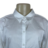 Chico’s Women's White Embroidered Buttondown Shirt Sz 2 (EUR 32) - NWT
