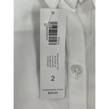 Chico’s Women's White Embroidered Buttondown Shirt Sz 2 (EUR 32) - NWT