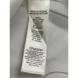 Chico’s Women's White Embroidered Buttondown Shirt Sz 2 (EUR 32) - NWT