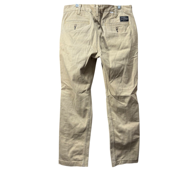 Levis Mens Khaki Cotton Casual Straight-Leg Chino Pants Size 32x30