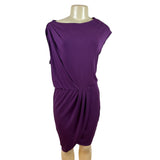 Tart Purple Drape Wrap Sleeveless Knee-Length Dress S