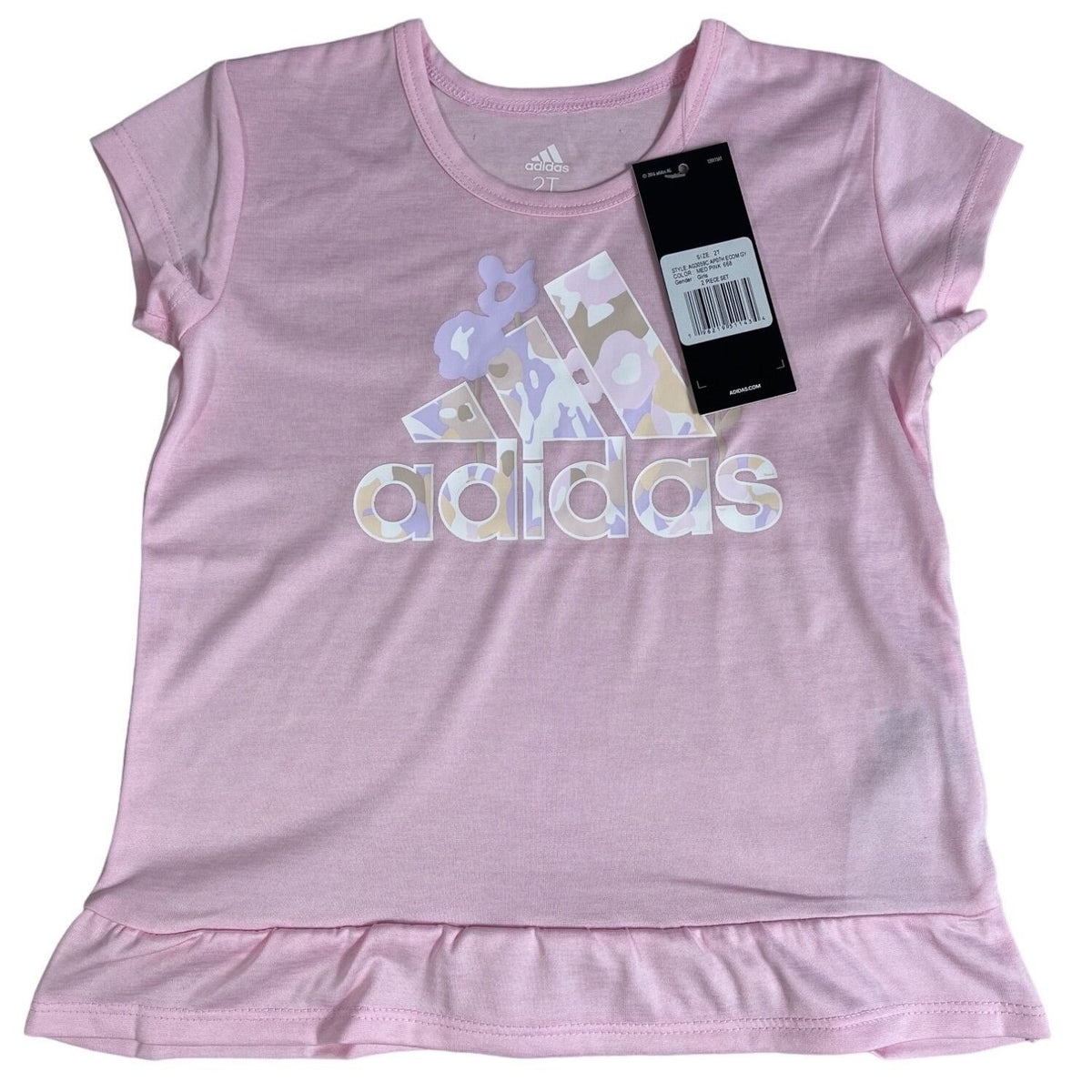 Adidas Toddler Girl's Pink Regular Fit Shirt and Leggings Set Sz 2T - NWT