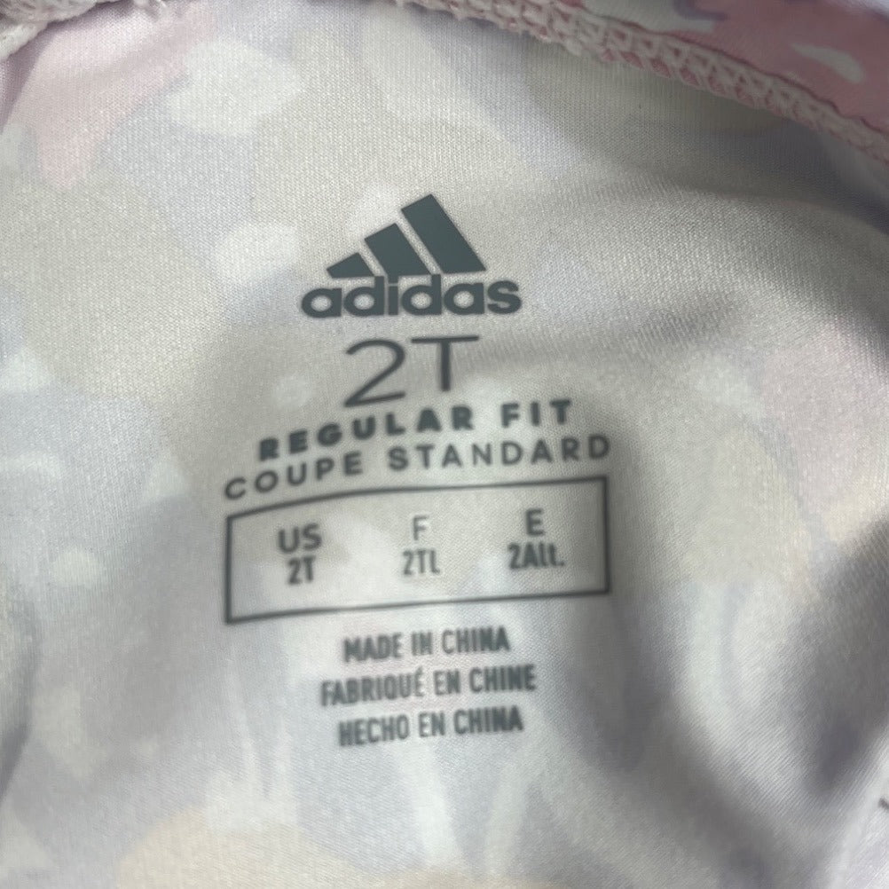 Adidas Toddler Girl's Pink Regular Fit Shirt and Leggings Set Sz 2T - NWT