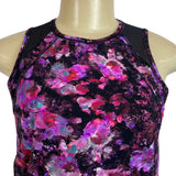 Lululemon Women's Black Purple Flower Training Sculpt Tank Shirt Sz 2 - NWT