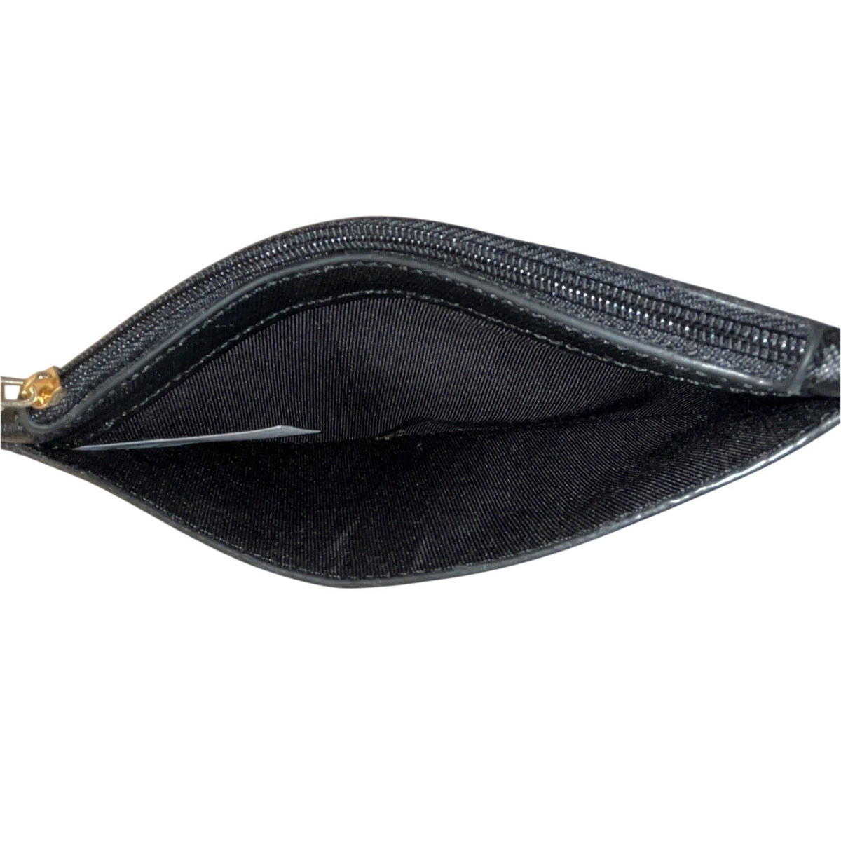 A New Day Black Faux Leather Slim Design Unisex Compact Zip Pouch Wallet Size S