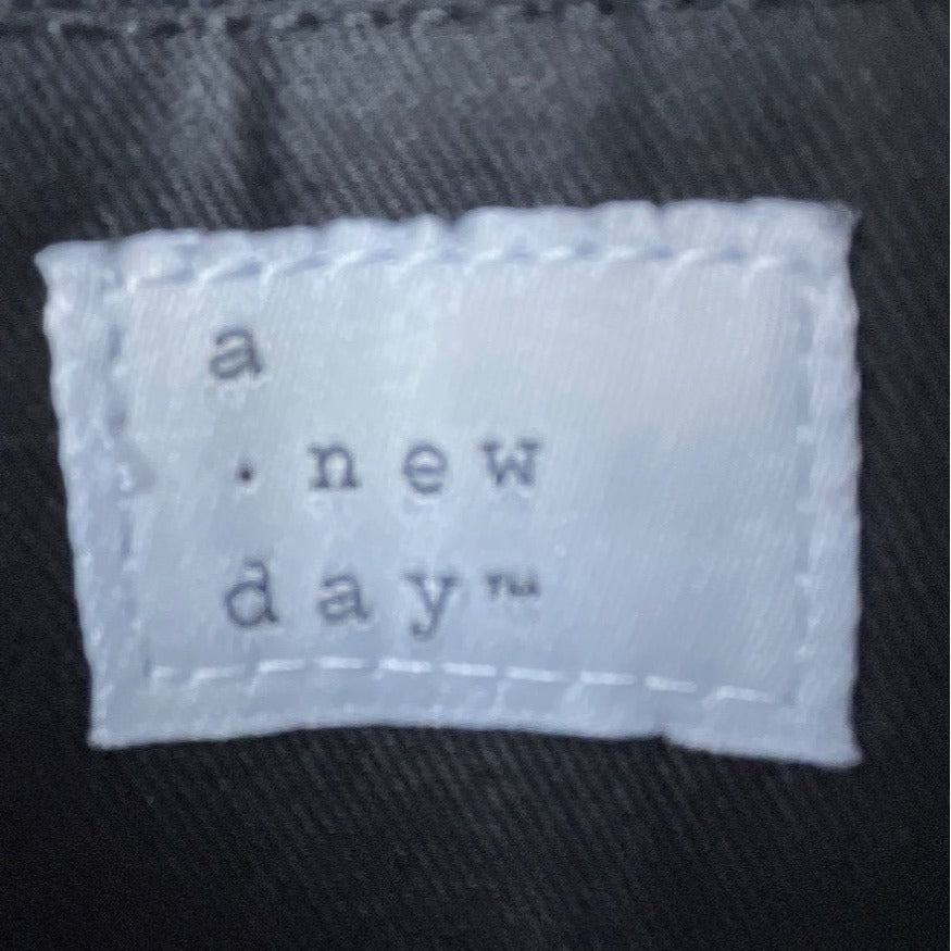 A New Day Black Faux Leather Slim Design Unisex Compact Zip Pouch Wallet Size S