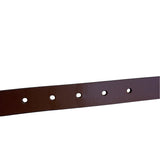 Brown Leather Belt W/ Brass Buckle & Rivet Detail Adjustable Holes Casual/Business Size XL Unisex
