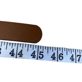 Brown Leather Belt W/ Brass Buckle & Rivet Detail Adjustable Holes Casual/Business Size XL Unisex