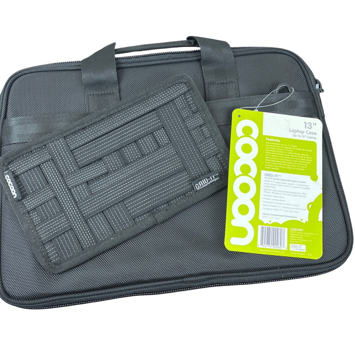 Cocoon Black Ballistic Nylon With GRID-IT Organizer Expandable Laptop Case  Sz M