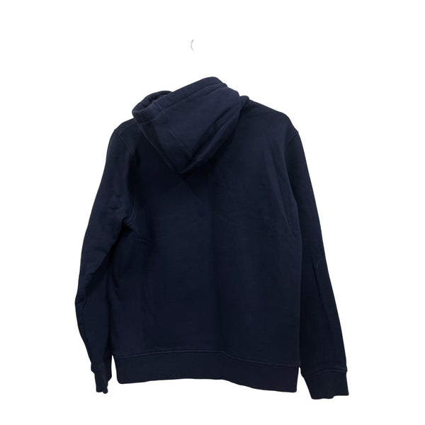 Fila Mens Navy Cotton Hoodie Classic Logo Pullover Size M Casual Style Kangaroo Pocket