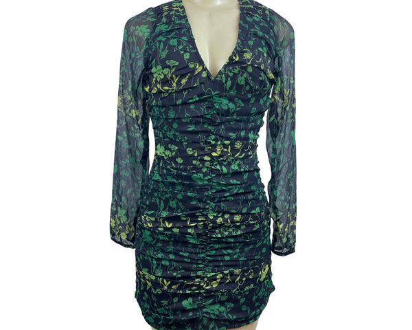 A New Day Women’s Green V Collar Mini Skirt Party Dress Sz XS - NWT