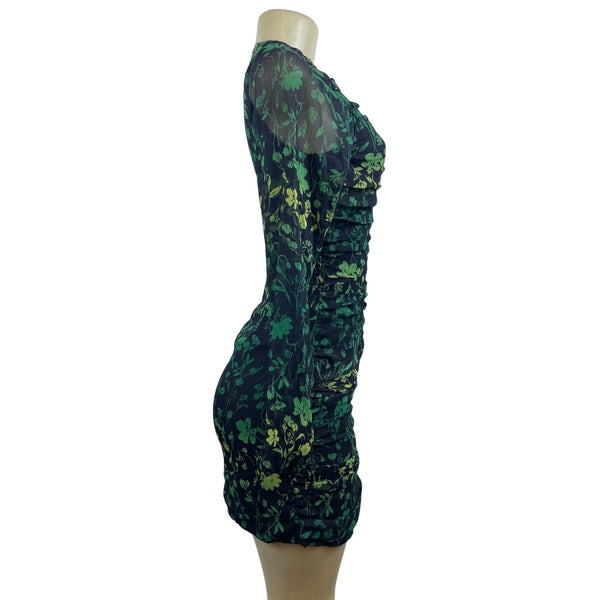 A New Day Women’s Green V Collar Mini Skirt Party Dress Sz XS - NWT