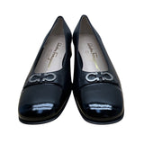 Salvatore Ferragamo Women’s Black Nero Pebble Leather Arcade Pumps Sz 6.5 - New