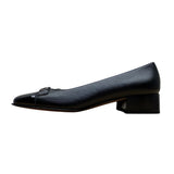 Salvatore Ferragamo Women’s Black Nero Pebble Leather Arcade Pumps Sz 6.5 - New