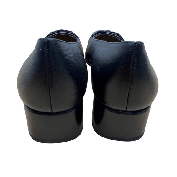 Salvatore Ferragamo Women’s Black Nero Pebble Leather Arcade Pumps Sz 6.5 - New