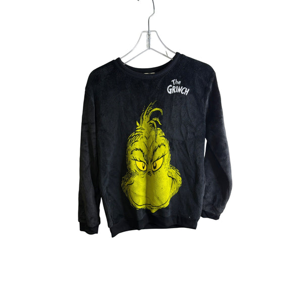 The Grinch Womens Black Fleece Pullover Sweater Small Soft 100% Polyester 2022 Edition