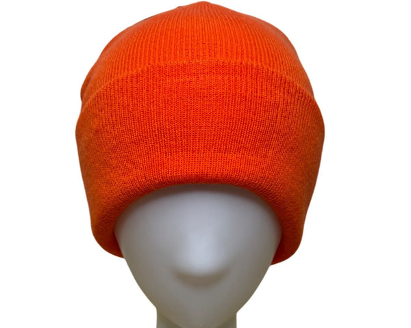 NASA Unisex Orange Acrylic Knit Beanie Hat One Size Logo Tag New With Tags