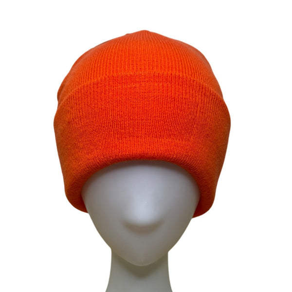 NASA Unisex Orange Acrylic Knit Beanie Hat One Size Logo Tag New With Tags