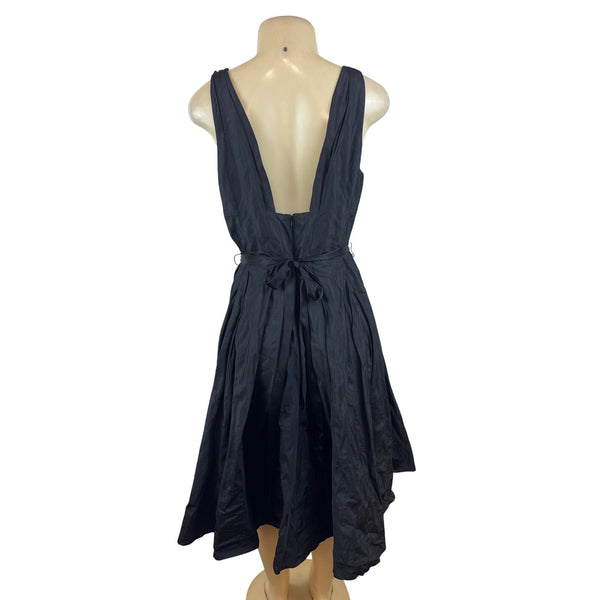 Carmen Marc Valvo Women's Black Sleeveless A-Line Dress Size 12 - New