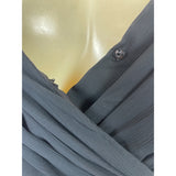 Do+Be Black Draped Midi Dress With Spaghetti Straps Elegant Size S - New
