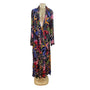 Farm Long Sleeve Maxi Dress With Abstract Print & Button Front Size L