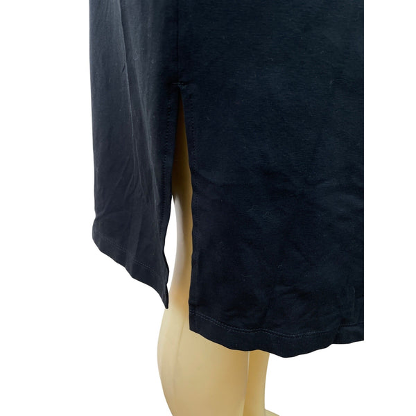 Gap Maternity Black Short Sleeve Tie-Back Midi Dress Size M