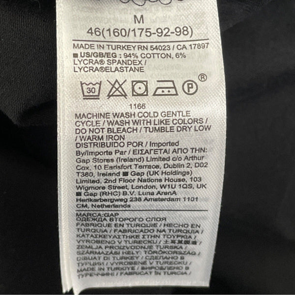 Gap Maternity Black Short Sleeve Tie-Back Midi Dress Size M