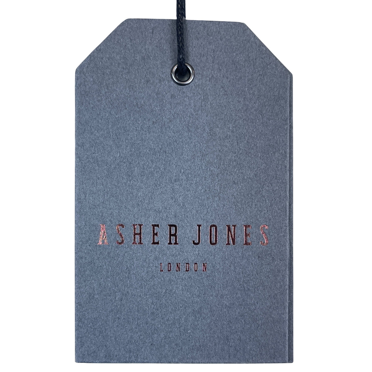 Asher Jones London Mens Gray Cotton Blend V-Neck Short Sleeve Shirt Geometric Large