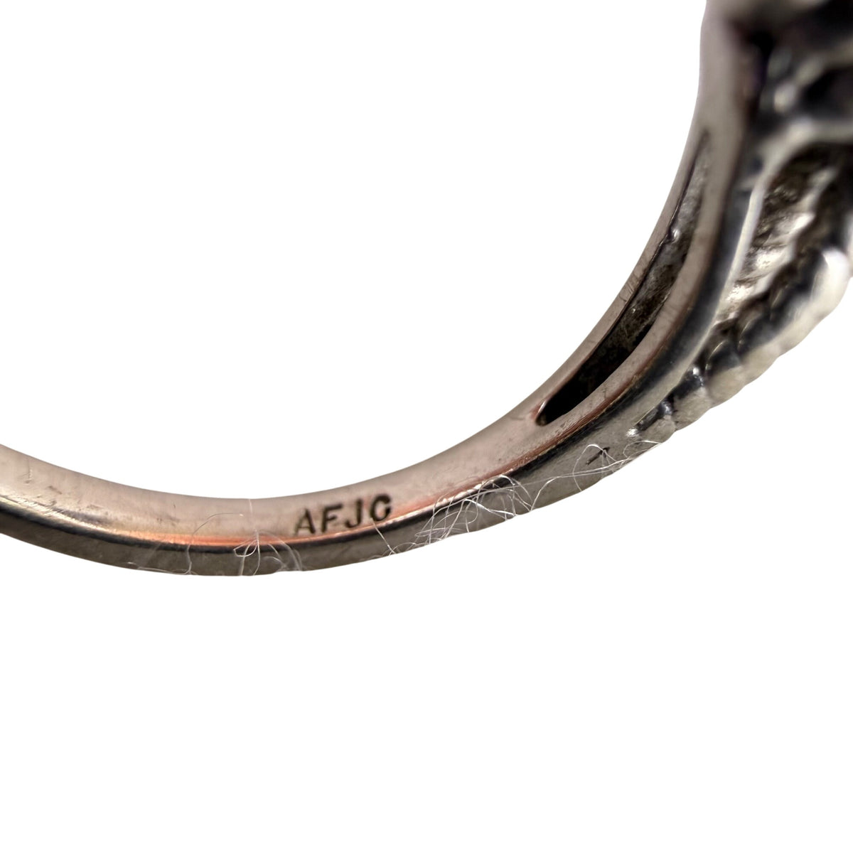 Sterling Silver Women’s Green Gemstone Rope Band Ring Size 6.5 Vintage Style