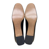 Salvatore Ferragamo Brown Croc-Embossed Leather Block Heel Loafers Sz 5.5B- New