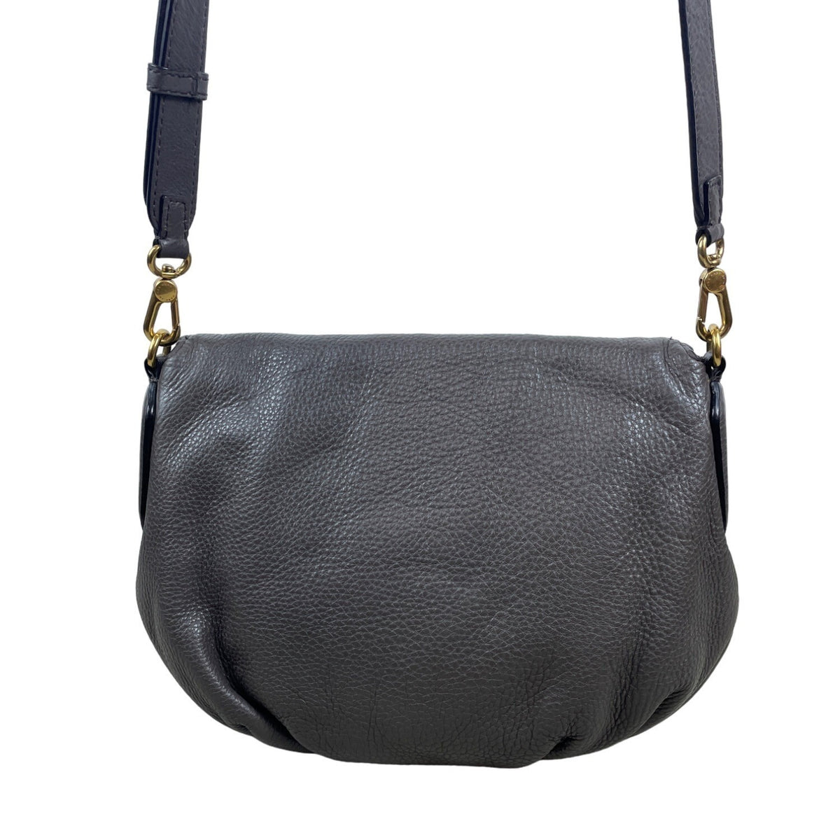 Marc Jacobs Women’s Grey Leather Classic Q Natasha Shoulder Bag Gold Details SzM