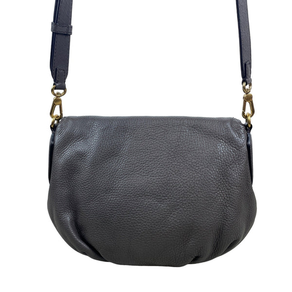 Marc Jacobs Women’s Grey Leather Classic Q Natasha Shoulder Bag Gold Details SzM