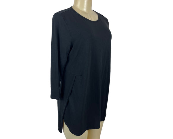 J. Jill Women's Black Shirt Tee Dress Sz S