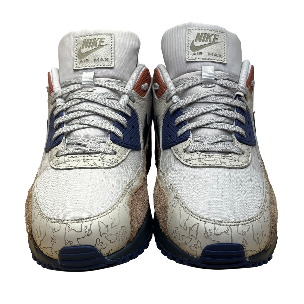 Nike Men’s Desert Sand Suede Mesh Black Swoosh Air Max 90 NRG Sneakers Size 9.5