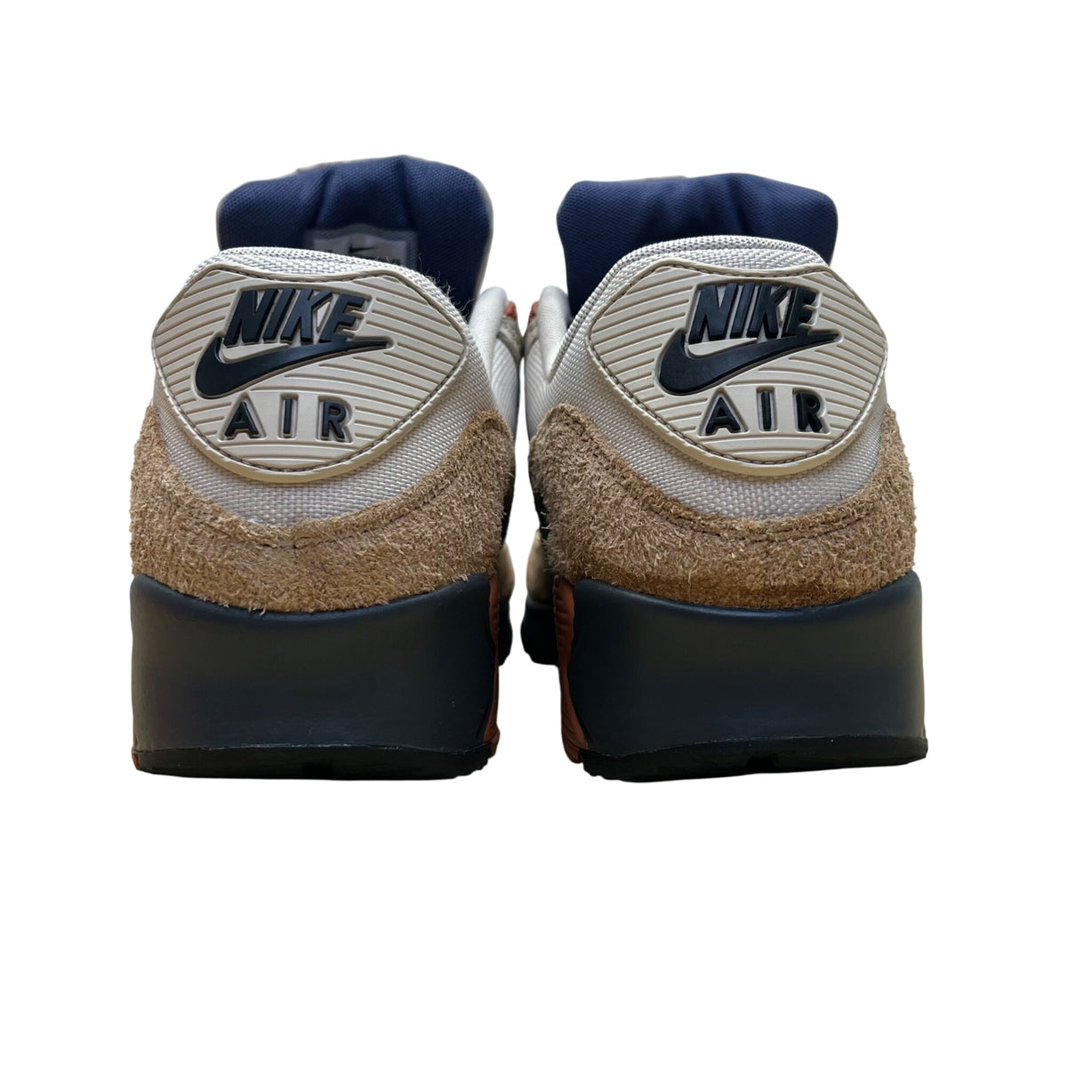 Nike Men’s Desert Sand Suede Mesh Black Swoosh Air Max 90 NRG Sneakers Size 9.5