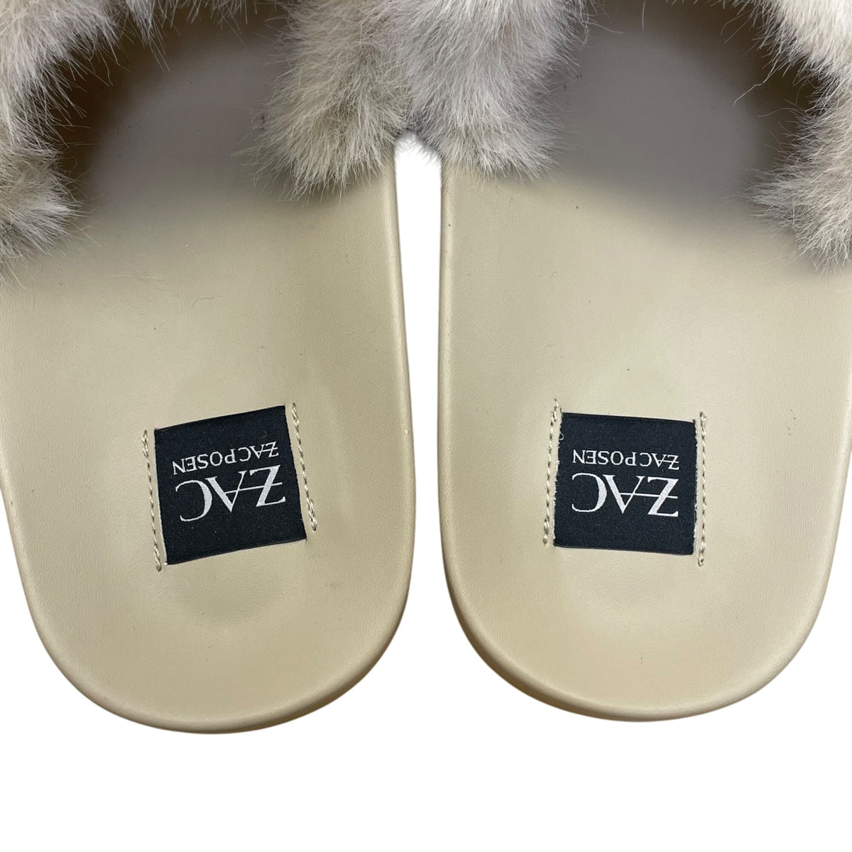 Zac Posen Women’s Cashew Faux Fur Open Toe Slide Sevan Sandals Size 7M