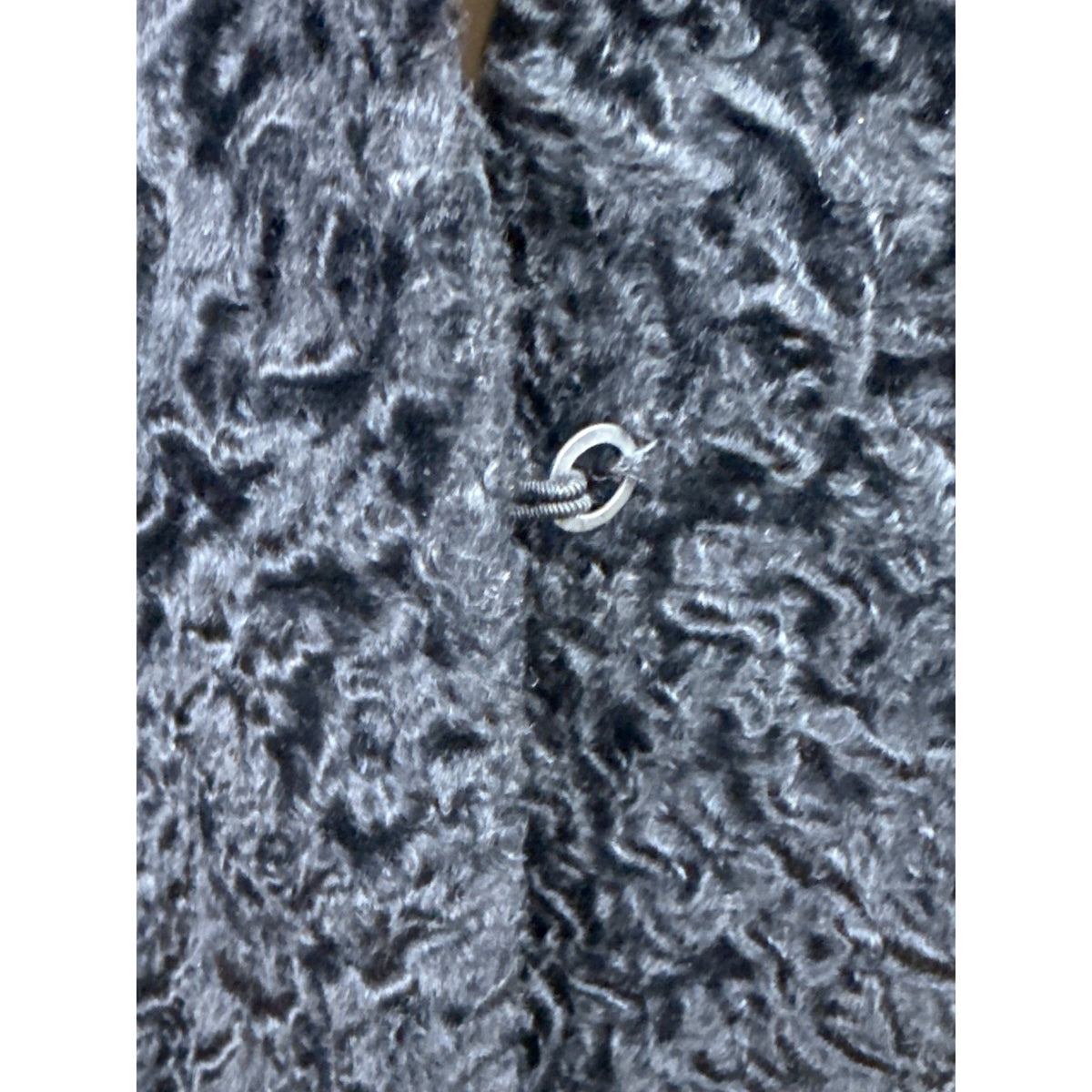 Vintage 50s - 60s Helen L Black Fur Cap Textured Body and Mink-Style Collar S/M