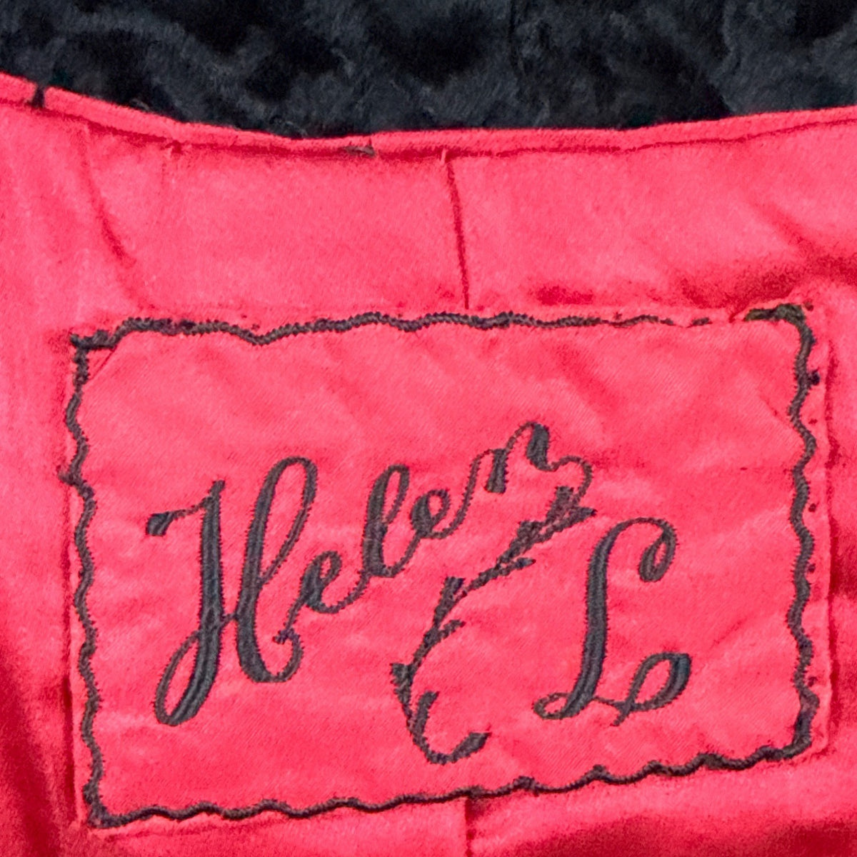 Vintage 50s - 60s Helen L Black Fur Cap Textured Body and Mink-Style Collar S/M