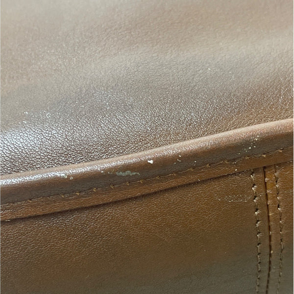 Coach Women's Brown Leather Messenger Crossbody Bag Sz S