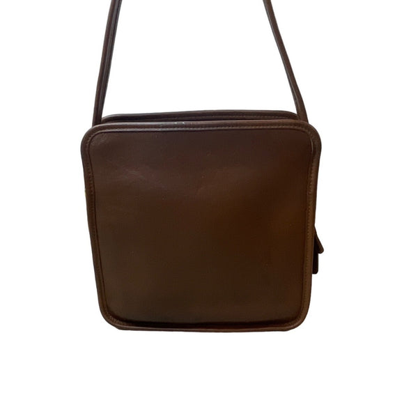Coach Women's Brown Leather Messenger Crossbody Bag Sz S