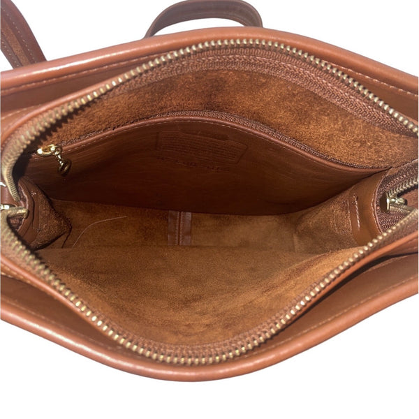 Coach Women's Brown Leather Messenger Crossbody Bag Sz S
