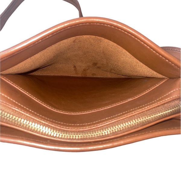 Coach Women's Brown Leather Messenger Crossbody Bag Sz S