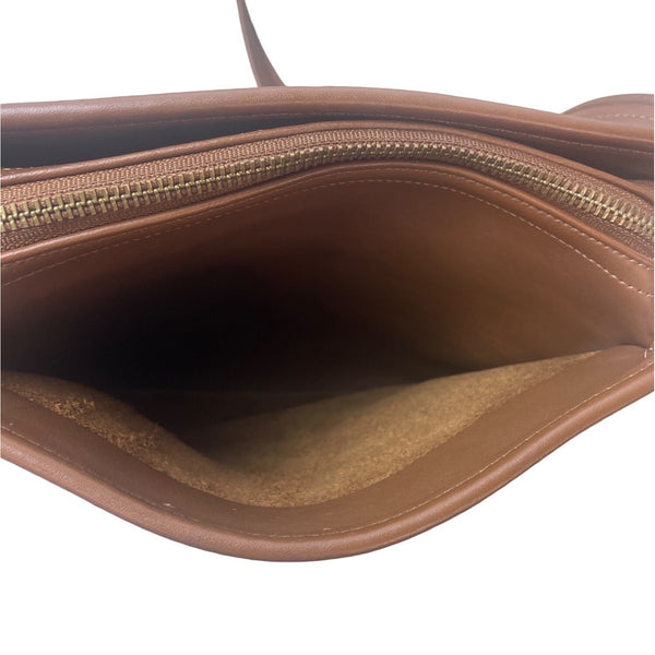 Coach Women's Brown Leather Messenger Crossbody Bag Sz S