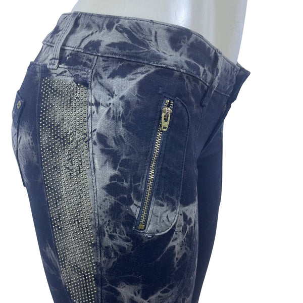 James Jeans  Black Tie-Dye Skinny Jeans Stylish Design