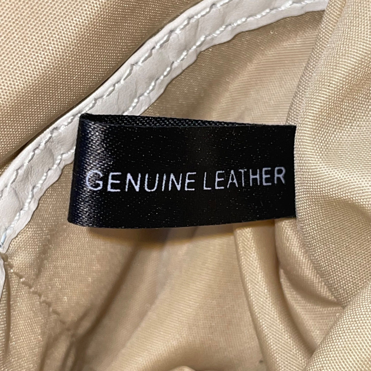 Alfani Womens White Leather Woven Zip Closure Designer Handle Shoulder Bag