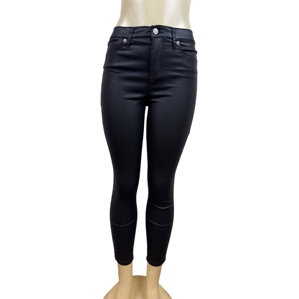 Banana Republic Women Black Skinny Jeans High Waist Stretch Cropped Sz 26P - New