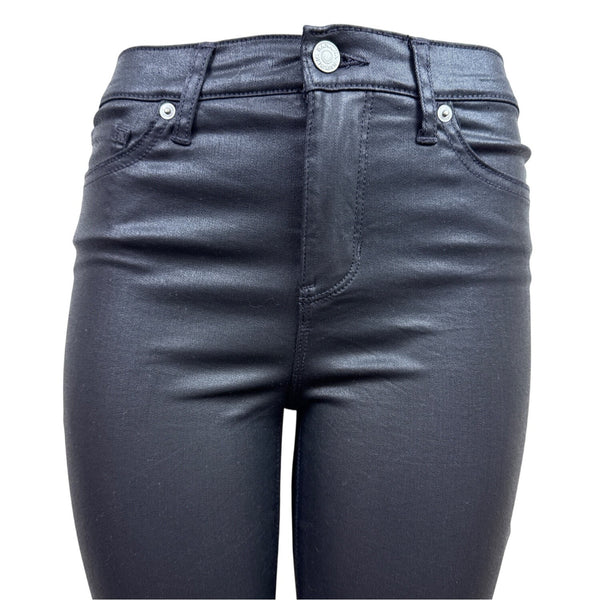 Banana Republic Women Black Skinny Jeans High Waist Stretch Cropped Sz 26P - New