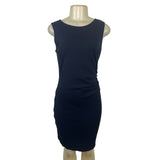 Kenneth Cole Women's Black Sleeveless Bodycon Dress With White Zipper Sz 6