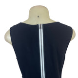 Kenneth Cole Women's Black Sleeveless Bodycon Dress With White Zipper Sz 6